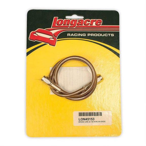Longacre 52-45153 Brake line - 22 in #3 w/ #3 AN both ends