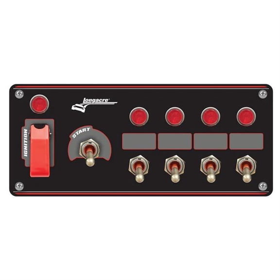 Longacre 52-48969 Elite Switch Panel, Start Switch/Ignition/4ACC