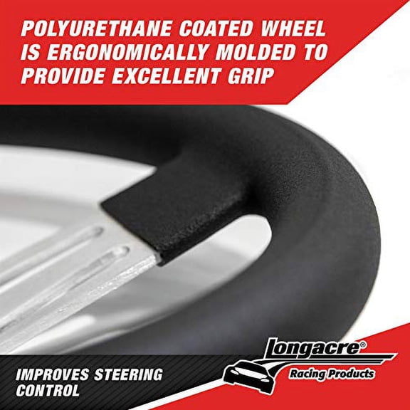 Longacre 52-56830 13 Inch Kart Steering Wheel, Black