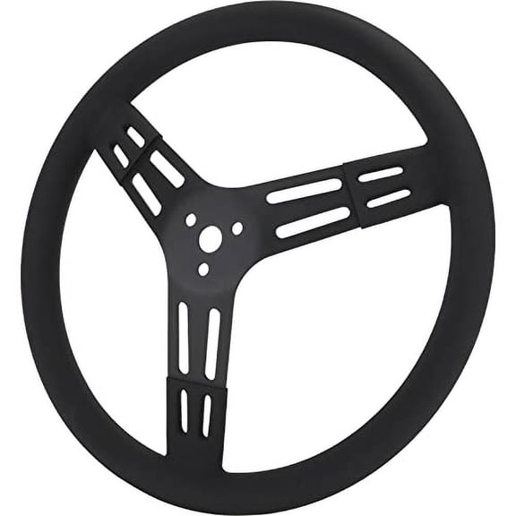 Longacre 52-56841 15 in Steel Steering Wheel, Black, Smooth