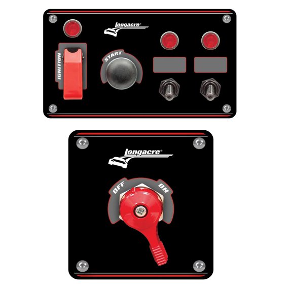 Longacre Aluminum Flip-Up Ignition Panel & Disconnect Switch