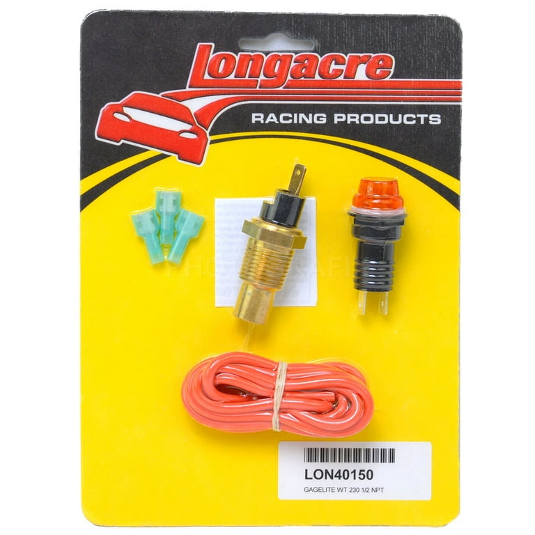 Longacre Gagelites Warning Light Kit - 230º Water Temp 1/2 Longacre Gagelites Warning Light Kit - 230º Water Temp 1/2