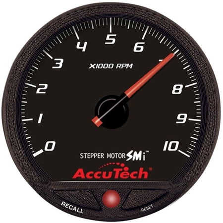 Longacre Racing 52-44384 SMI Tach Warning Light & LED Black Face - Warning Light - 4.50 in.