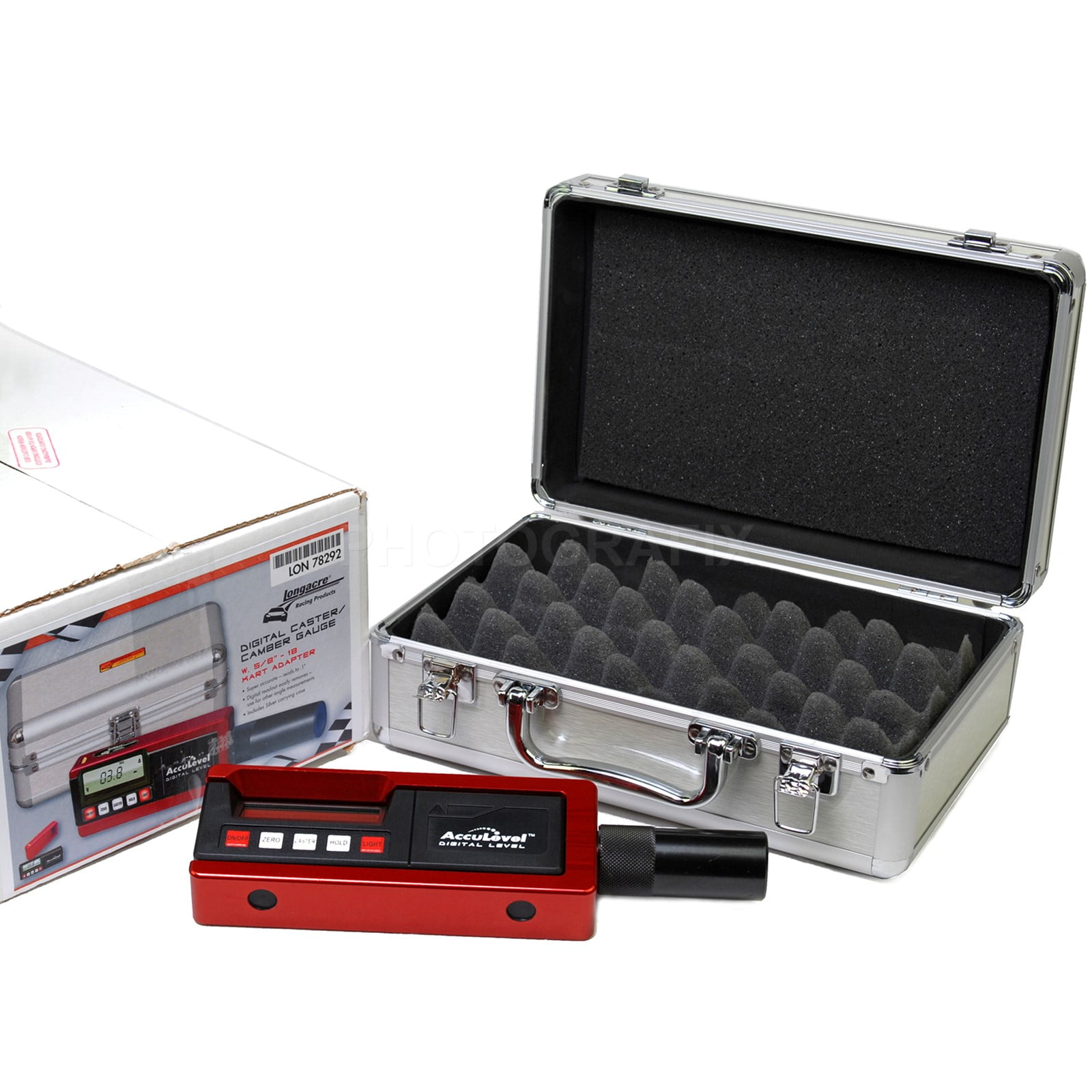 Longacre Racing 78292 Digital Go Kart Caster Camber Gauge w/ Case