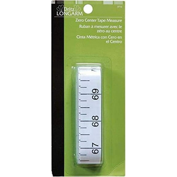 Longarm 3712 Zero Center Tape Measure, 3/4 x 144-Inch , White