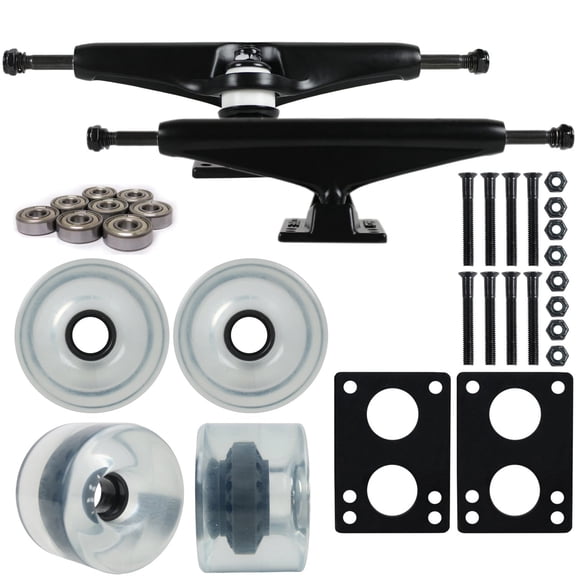 Longboard Package Core 6.0 Black Trucks 76mm Clear Wheels