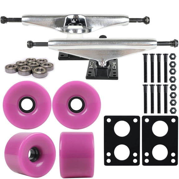 Longboard Package Core 6.0 Silver Trucks 70mm Purple Wheels