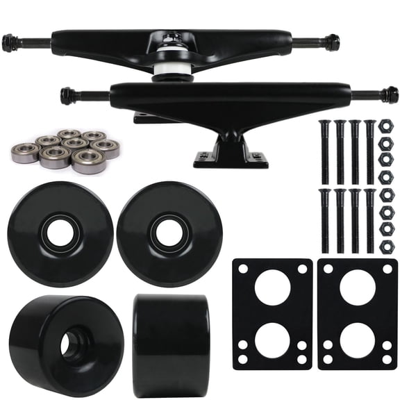 Longboard Package Core 7.0 Black Trucks 76mm Black Wheels