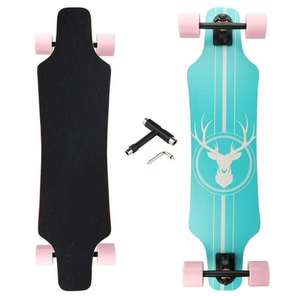 T&X Longboard Skateboard for Beginners 31 Inch Pro Complete Concave Cruiser with 8 Layer Maple Deck and ABEC-9 Bearing, T-TOOL Included