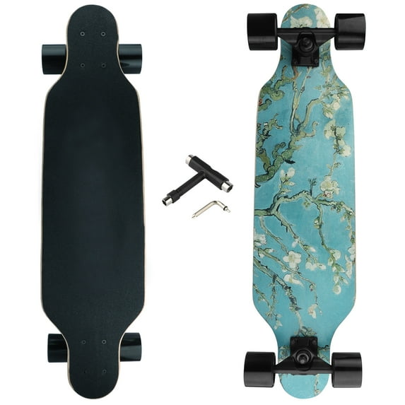 T&X Longboard Skateboard for Beginners 31 Inch Pro Complete Concave Cruiser