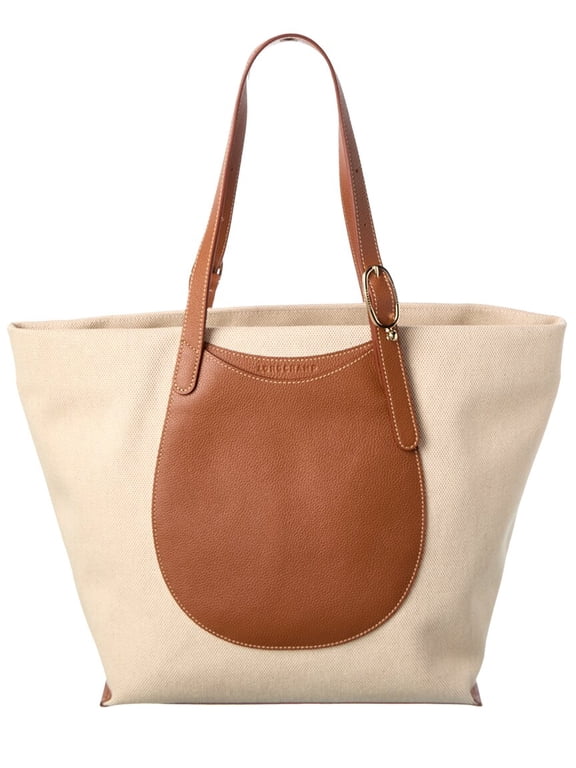 Women's Accomplice Canvas Textured Leather Tote Bag Brown