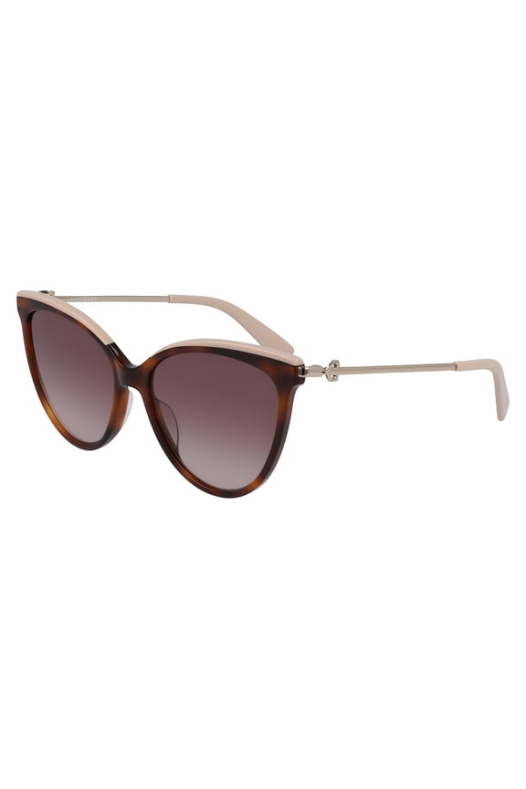LO675S Full Rim Cat-Eye Havana Sunglasses