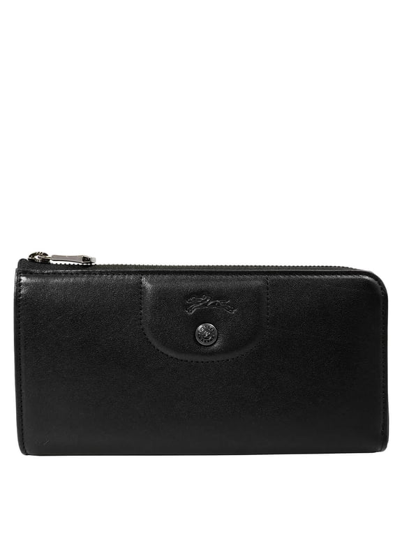Le Pliage Cuir Zip Around Wallet - Black