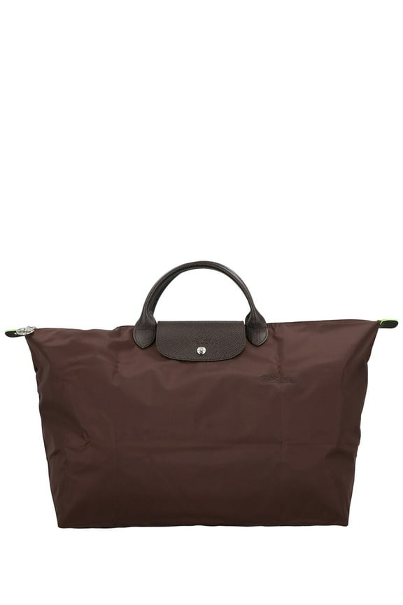 Le Pliage Green Large Canvas Travel Bag, Brown