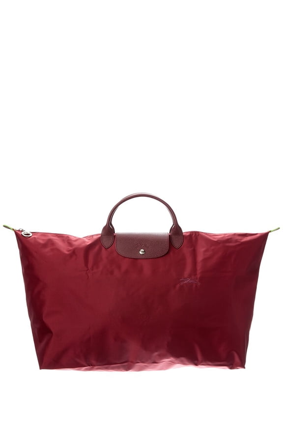Le Pliage Green Large Canvas Travel Bag, Red