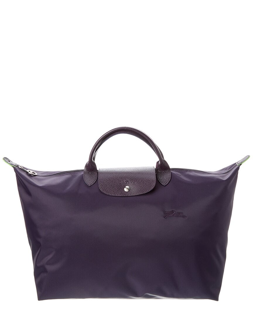 Purple longchamp le pliage bag online