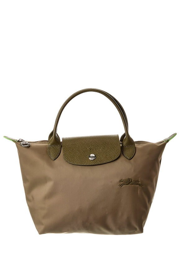Le Pliage Green Small Canvas Short Handle Handbag, Green
