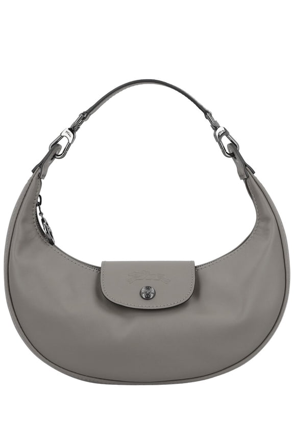 Le Pliage Xtra Leather Shoulder Bag, Grey
