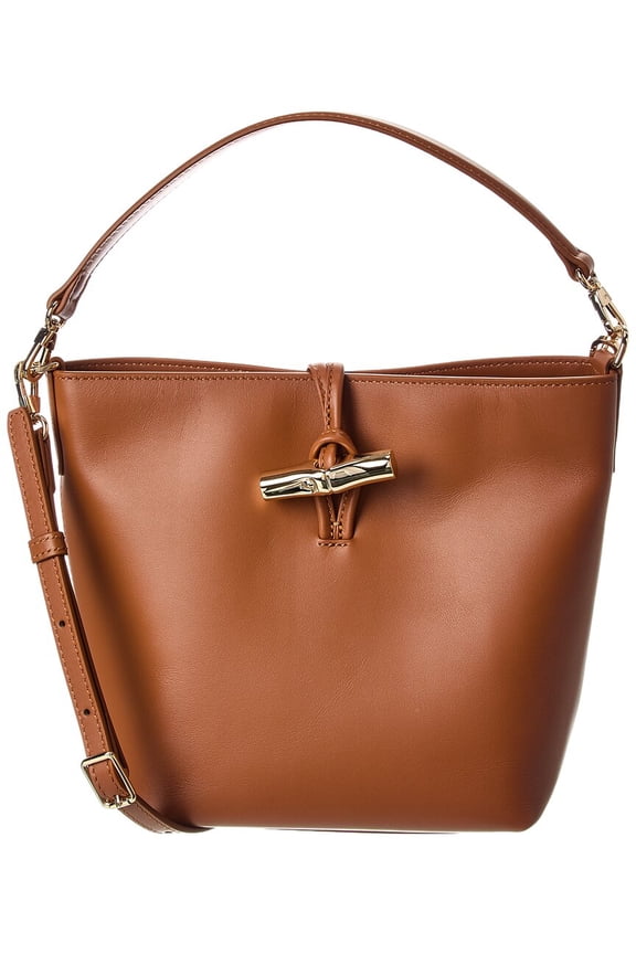 Le Roseau Leather Bucket Bag, Brown