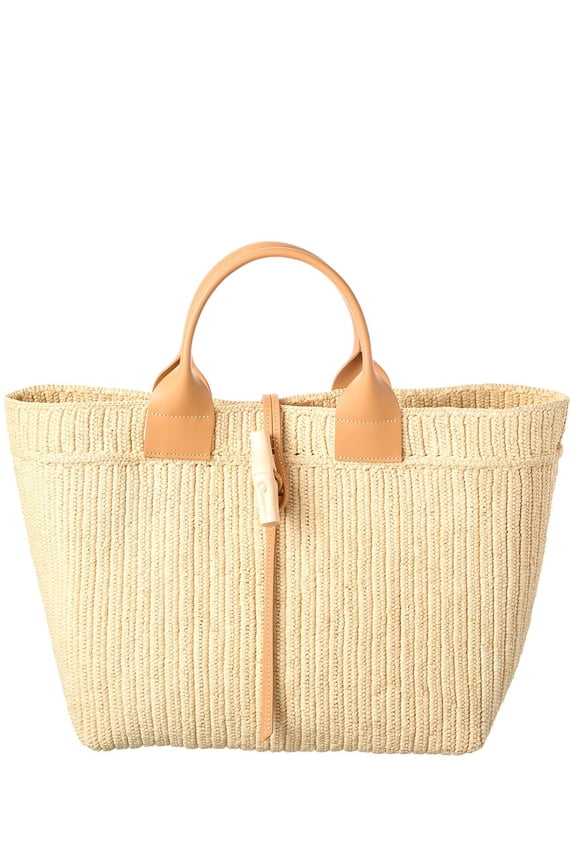 Women's Natural Le Roseau Woven Raffia Tote Bag Brown