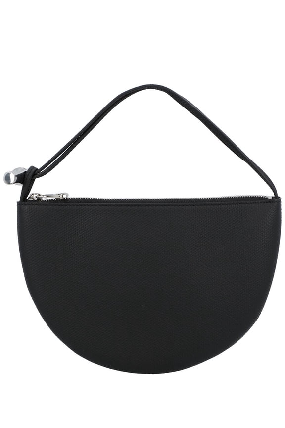 Le Roseau Small Leather Clutch, Black