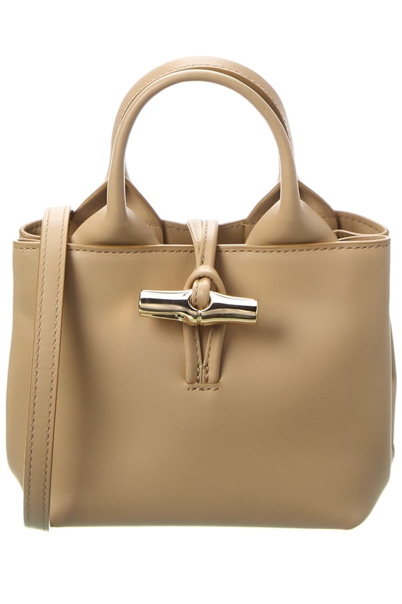 Le Roseau XS Leather Handbag, ns, Beige