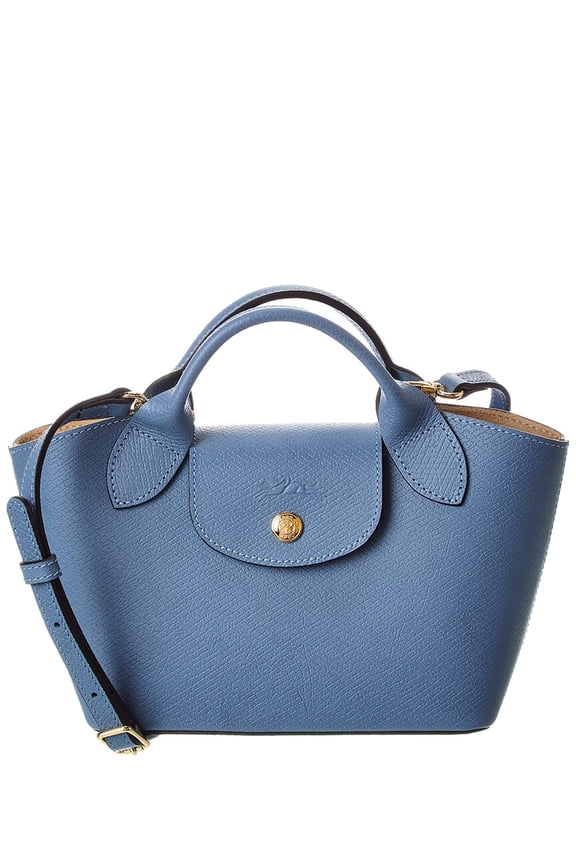 pure Leather Mini Satchel, Grey