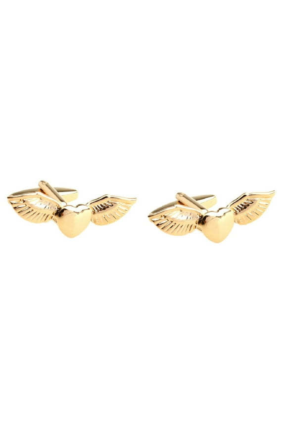 Angel Wings Cufflinks for Men, Wings Heart Cufflinks, Viking Wing Cuff Links, Gold Love Heart Wing Shirt Tuxedo Cufflinks, Punk Cufflinks French Cufflinks, Best Man Cufflinks