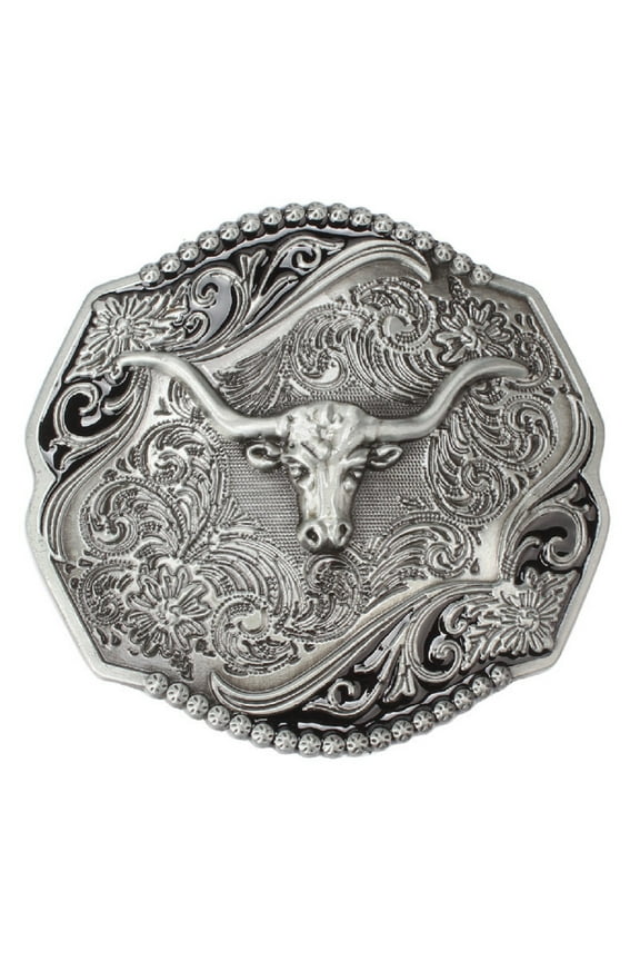 Bull Belt Buckle for Men, Longhorn Bull Belt Buckle, Retro Bull Filigree Belt Buckle, Punk Bull Head Belt Buckle, Western Cowboy Belt Buckle, Vintage Punk Rock Belt Buckle