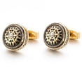 thumbnail image 1 of Longcreek Celtic Knot Cufflinks for Men, Round Cross Cufflinks, Rhinestone Crystal Flower Cuff Links, Viking Celtic Filigree Shirt Tuxedo Cufflinks, Punk Cufflinks French Cufflinks, 1 of 5