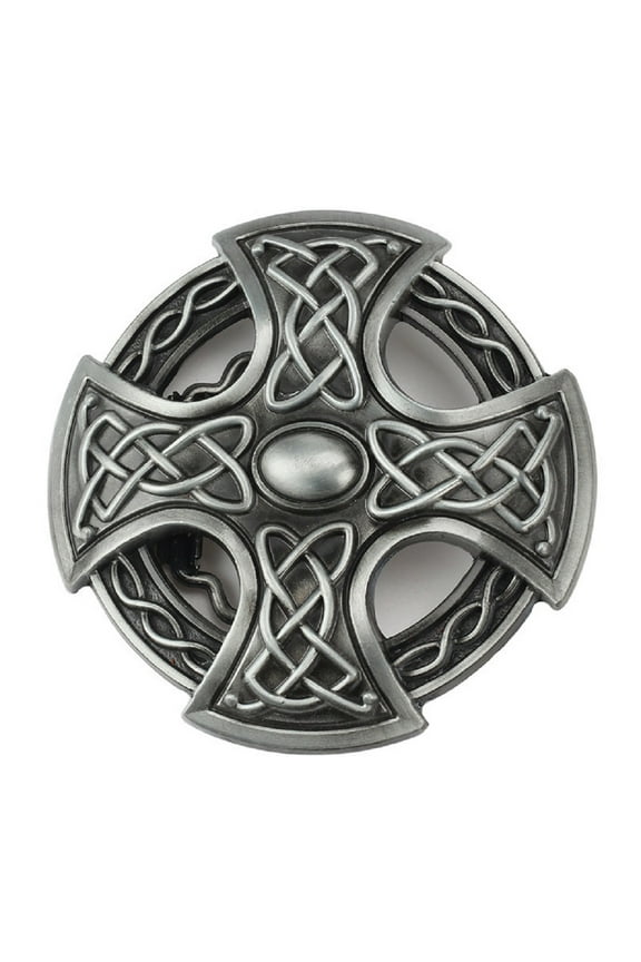 Cross Belt Buckle for Men, Viking Celtic Cross Belt Buckle, Punk Celtic Knot Cross Round Belt Buckle, Western Cowboy Belt Buckle, Vintage Punk Rock Belt Buckle