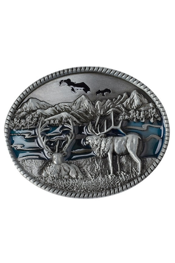 Deer Belt Buckle for Men, Wildlife Elk Belt Buckle, Norse Viking Deer Head Belt Buckle, Mountain Deer Animal Belt Buckle, Western Cowboy Belt Buckle, Vintage Punk Rock Belt Buckle