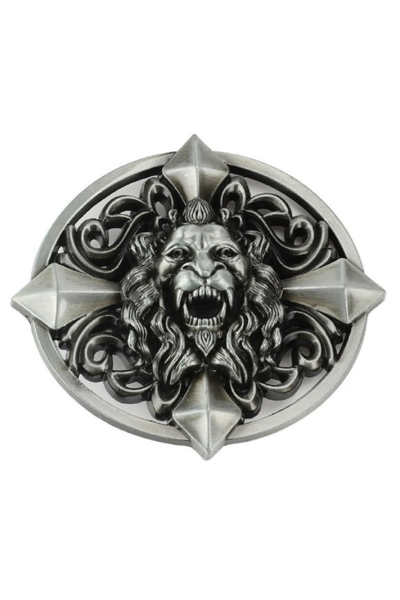Lion Belt Buckle for Men, Cross Lion Belt Buckle, Celtic Lion Animal Belt Buckle, Norse Viking Lion Head Belt Buckle, Western Cowboy Belt Buckle, Vintage Punk Rock Belt Buckle