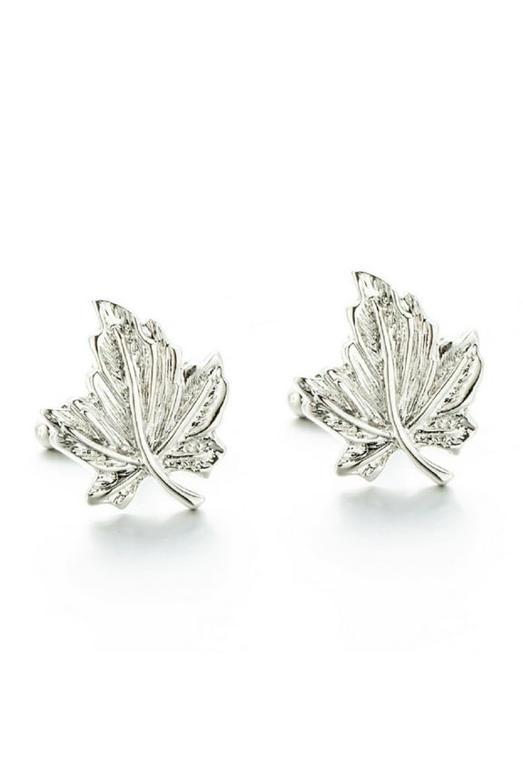 Maple Leaf Cufflinks for Men, Silver Leaf Cufflinks, Canadian Maple Leaves Cuff Links, Maple Leaf Shirt Tuxedo Cufflinks, Punk Cufflinks French Cufflinks, Best Man Cufflinks