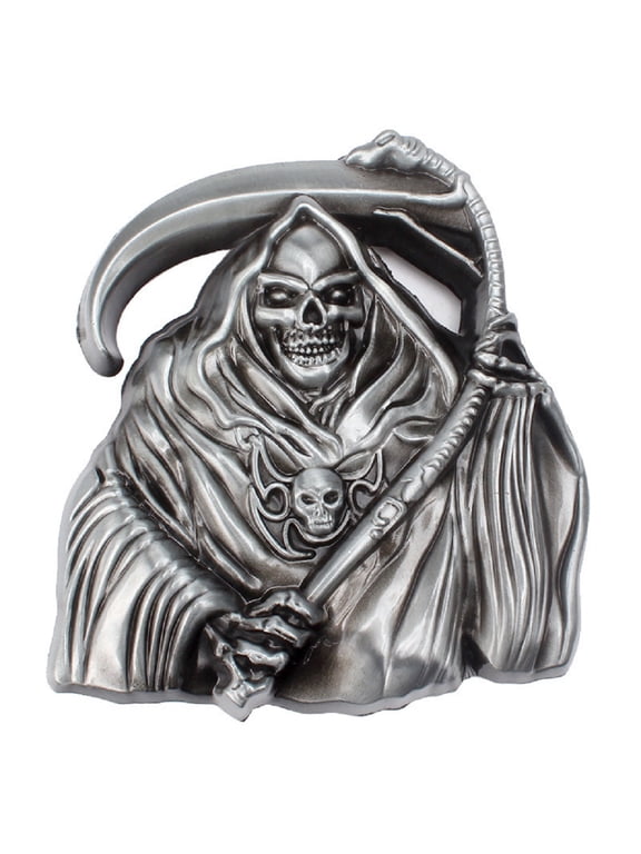 Skull Belt Buckle for Men, Punk Skull Belt Buckle, Gothic Skull Head Belt Buckle, Sickle Skull Skeleton Belt Buckle, Western Cowboy Belt Buckle, Vintage Punk Rock Belt Buckle