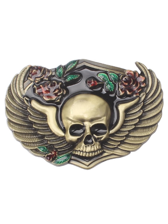 Skull Belt Buckle for Men, Viking Skull Wings Belt Buckle, Gothic Skull Head Belt Buckle, Flower Rose Skull Belt Buckle, Western Cowboy Belt Buckle, Punk Rock Skull Belt Buckle