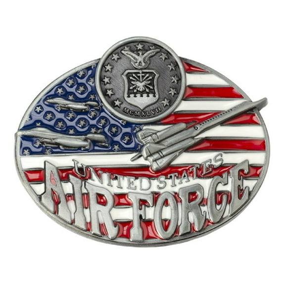 Longcreek United States Belt Buckle for Men, United States Navy Belt Buckle, US Air Force Belt Buckle, American Flag Veteran Belt Buckle