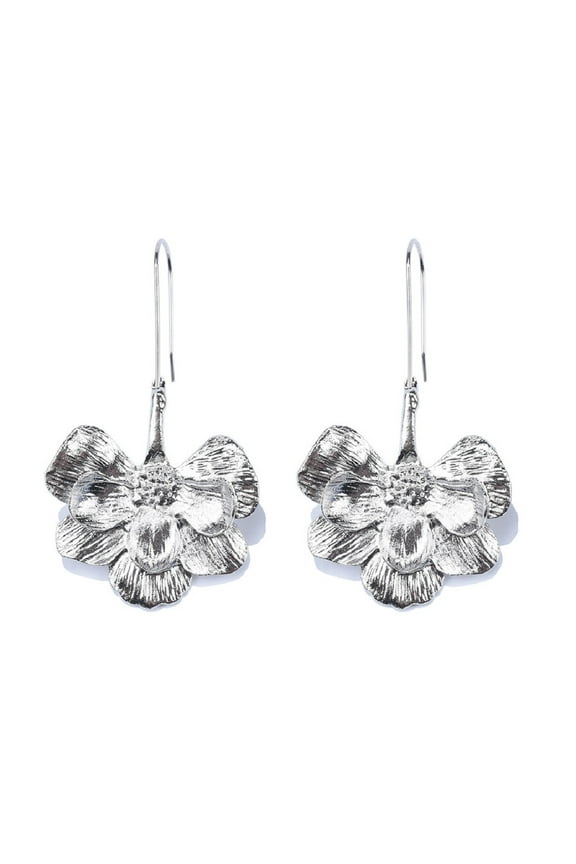 Flower Earrings for Women, Cute Flower Floral Petal Earrings, Ginkgo Leaf Flower Dangle Earrings Hypoallergenic, Hawaiian Flower Drop Earrings, Silver Flower Bohemian Earrings Studs