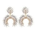 thumbnail image 1 of LongcreekX Geometric Leaf Earrings for Women, Funny Leaf Statement Earrings, Cute Leaf Feather Dangle Earrings Hypoallergenic, Bohemian Flower Leaf Earrings, C Shape Earrings Studs, 1 of 2