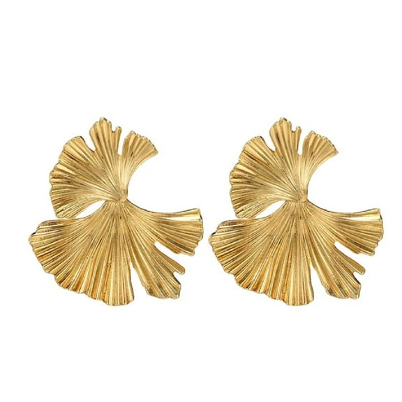 LongcreekX Ginkgo Leaf Earrings for Women, Cute Flower Petal Earrings, Bohemian Floral Petal Dangle Earrings Hypoallergenic, Hawaiian Flower Drop Earrings, Fall Leaf Earrings Studs