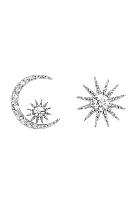 Moon Statement Earrings for Women, Crescent Moon Star Earrings, Sun Moon Stars Earrings Hypoallergenic, Cute Moon Jewelry Funny Earrings