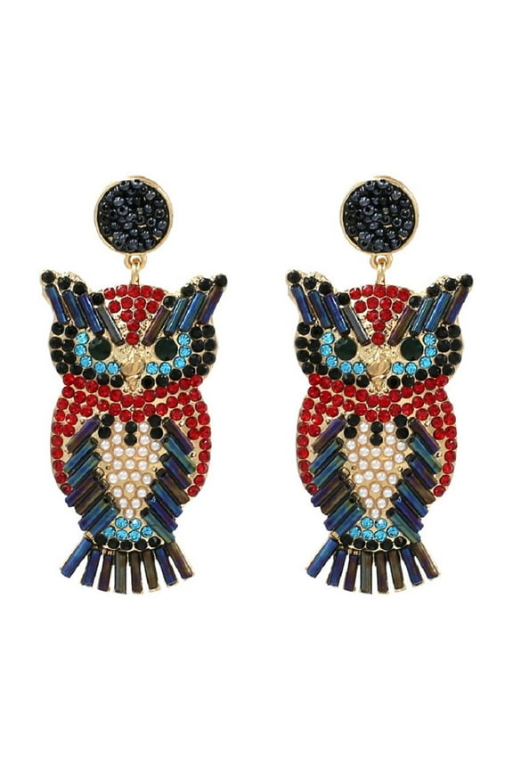 Owl Earrings for Women, Cute Owl Statement Earrings, Owl Bird Dangle Earrings Hypoallergenic, Beaded Owl Animal Drop Earrings, Owl Bohemian Earrings Studs, Owl Birds Funny Earrings