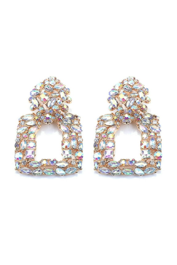 Rectangle Earrings for Women, Rectangle Teardrop Earrings, Rectangle Geometric Dangle Earrings Hypoallergenic, Square Statement Earrings, Fashion Colorful Bohemian Earrings