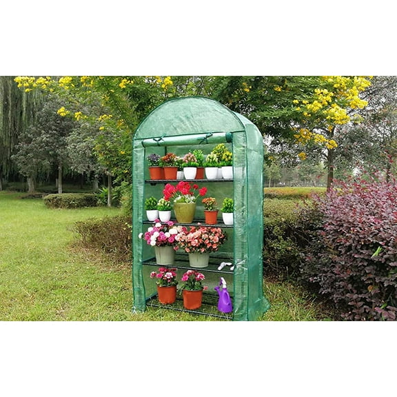 Longer 35x19.6x66.5in 4 Tier Wider Portable Plant Mini Greenhouse Green House with Casters, for Growing Seeds, Seedlings, Tending Potted Plants, Garden Gardening Indoor Outdoor
