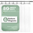 thumbnail image 1 of Longer Shower Curtain/Liner with 75 inches Height - 6 Magnets on Bottom, Heavy Duty Waterproof PEVA, PVC Free, Metal Grommets, 72x75, Clear, 1 of 4