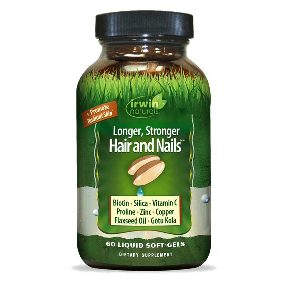 Irwin Naturals Longer, Stronger Hair and Nails, 60 Softgels