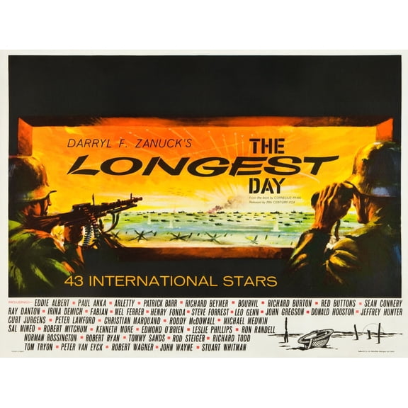 The Longest Day 1962. Tm And Copyright � 20Th Century Fox Film Corp. All Rights Reserved. Courtesy: Everett Collection. Movie Poster Masterprint (14 x 11)