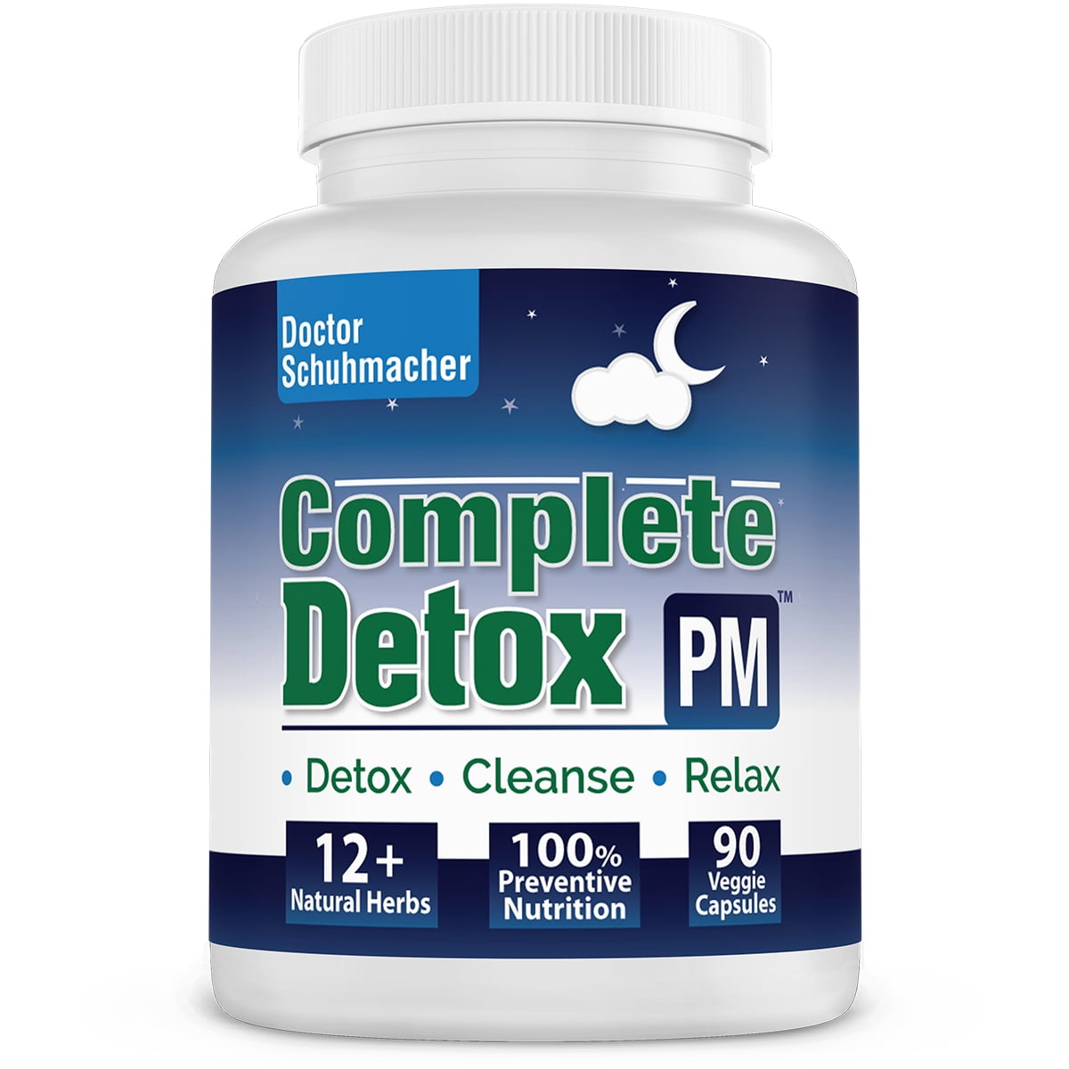 Longevity Detox PM Gentle Whole Body Cleanse, Toxin Pills for Health