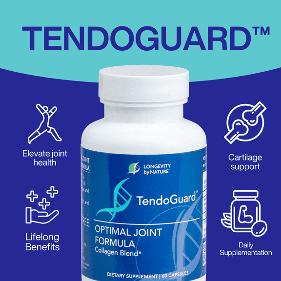 Longevity by Nature TendoGuard Joint Support Collagen Peptide Capsules, 60 Count