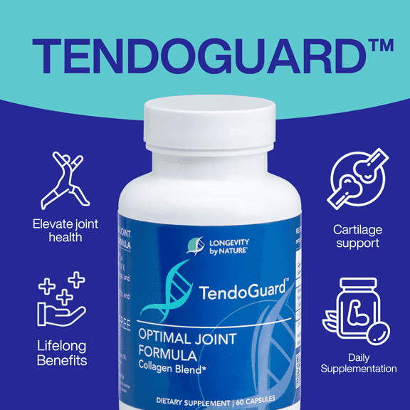 Longevity by Nature TendoGuard Joint Support Collagen Peptide Capsules, 60 Count